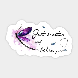 Memorial Butterfly just breathe and belive Sticker